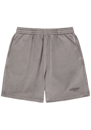 Represent Owners' Club Logo Cotton Shorts - Grey - XL