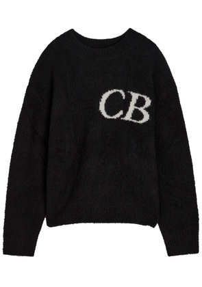 Cole Buxton Logo-intarsia Brushed Wool-blend Jumper - Black - XL