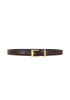 KHAITE Manhattan 20mm Belt in Bordeaux - Wine. Size 85 (also in ).