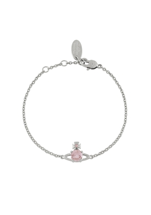 Vivienne Westwood Reina Small orb Rhodium-plated Bracelet - Pink - One Size