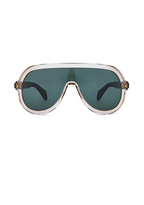 Moncler Sunsette Pilot Sunglasses in Clear - White. Size all.