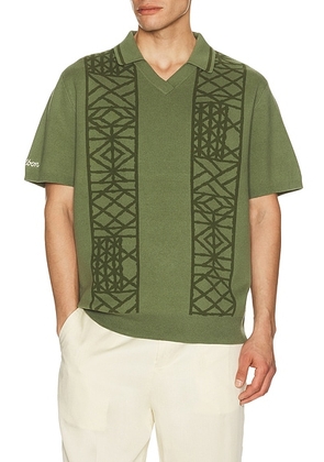 Malbon Golf Habana Polo in Olivine - Olive. Size L (also in S, M, XL/1X).