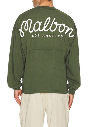 Malbon Golf Horizon Tee in Olivine - Olive. Size L (also in S, M, XL/1X).