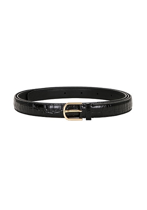 Toteme Wrap Belt in Croco - Black. Size all.