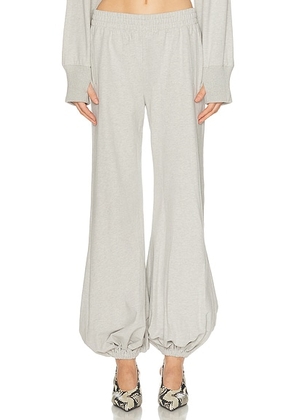 Norma Kamali Boyfriend Puff Jog Pant in Light Heather Grey - Grey. Size L (also in M).