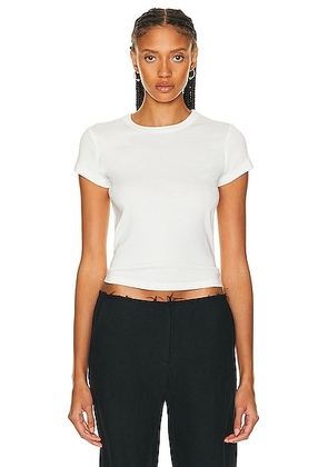 St. Agni Organic Cotton Baby Tee in White - White. Size L (also in M, S, XS).