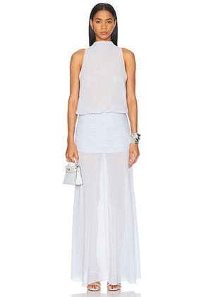 SEROYA Cherry Maxi Dress in Ice Blue - Blue. Size XS (also in ).