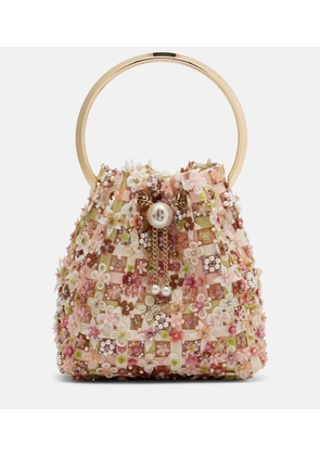 Jimmy Choo Bon Bon floral embellished bucket bag