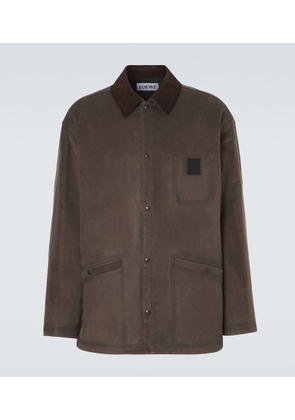 Loewe Suede-trimmed jacket