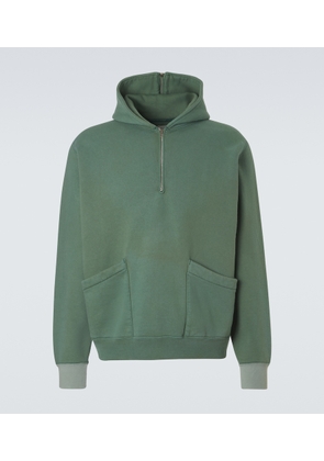 A.Presse Vintage cotton jersey half-zip hoodie