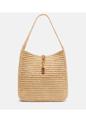Saint Laurent Le 5 a 7 Large raffia shoulder bag