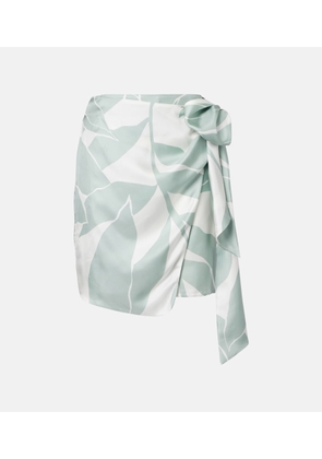 Max Mara Strano printed silk twill miniskirt
