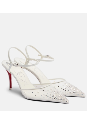 Christian Louboutin Miss Z embellished slingback pumps