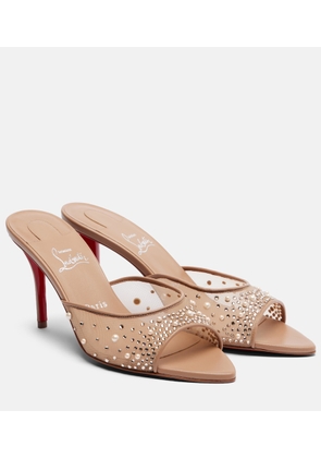 Christian Louboutin Miss Z Degrastrass Perla 100 mesh mules