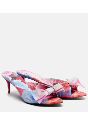 Christian Louboutin Mulazee bow-detail floral chine mules