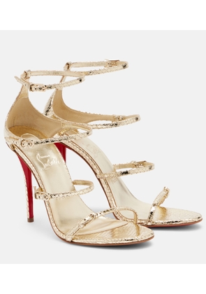 Christian Louboutin Millenium snake-effect leather sandals