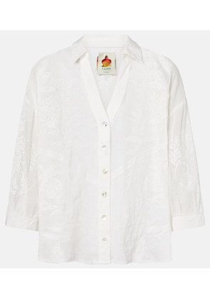Farm Rio Nina embroidered cotton shirt
