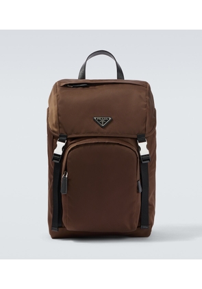 Prada Re-Nylon leather-trimmed backpack