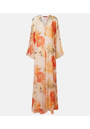 Max Mara Angus floral silk chiffon maxi dress