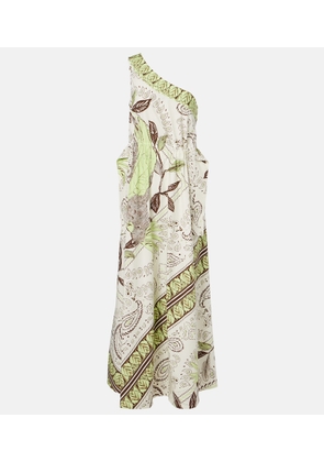 Tory Burch Printed belted cotton-blend maxi dress
