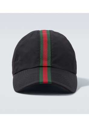 Gucci Web Stripe canvas baseball cap