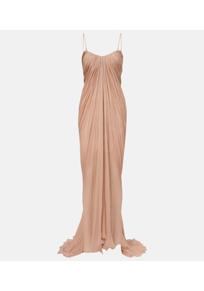 Maria Lucia Hohan Victoria draped silk bustier gown