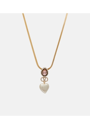 Valentino VLogo embellished necklace
