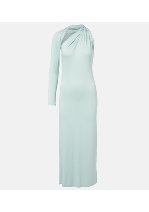 Mugler Asymmetric jersey midi dress