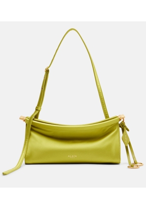 Alaia Le Click East West Small leather-trimmed satin shoulder bag