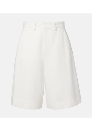 'S Max Mara Sole cotton and linen Bermuda shorts