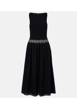 Polo Ralph Lauren Embroidered cotton voile midi dress