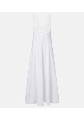 Polo Ralph Lauren Crocheted linen midi dress
