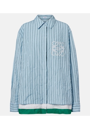 Loewe Anagram cotton-blend poplin shirt