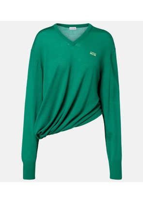 Loewe Double L asymmetric wool sweater