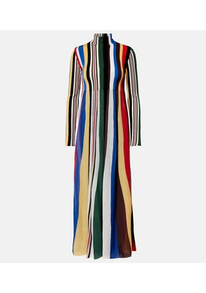 Loewe Ribbed-knit striped maxi dress