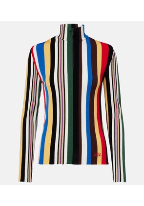 Loewe Striped half-zip sweater