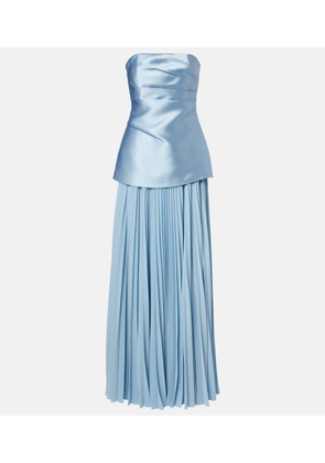 Solace London Claudette satin-trimmed bustier gown