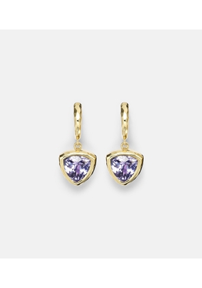 Octavia Elizabeth Hidden Gems 18kt gold (750/1000) hoop earrings with tanzanite