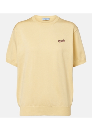Prada Logo silk-blend top