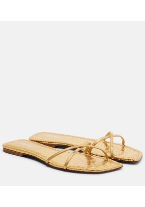 Paris Texas Biarritz metallic leather sandals