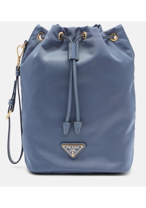 Prada Re-Nylon leather-trimmed pouch