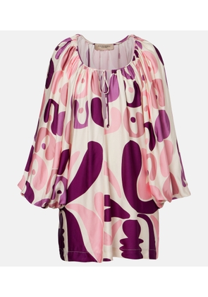 Adriana Degreas Printed satin minidress