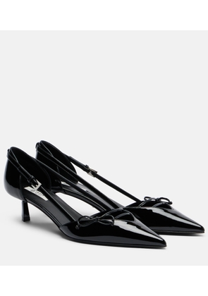 Prada Bow-detail patent leather pumps