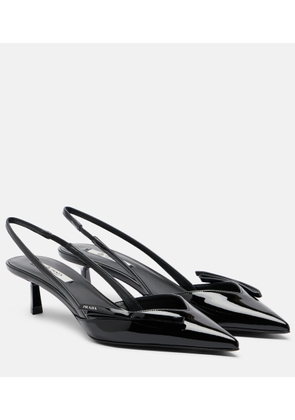 Prada Patent leather slingback pumps
