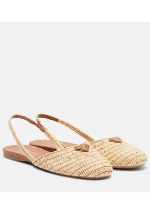 Prada Crochet slingback flats