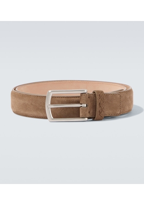 Zegna Triple Stitch suede belt