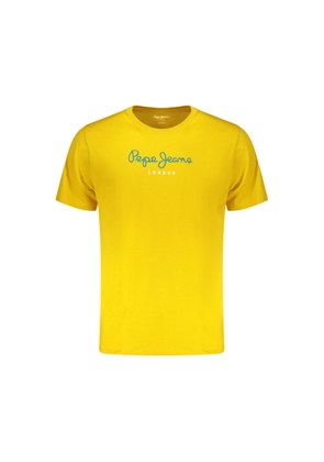 Pepe Jeans Yellow Cotton T-Shirt - S