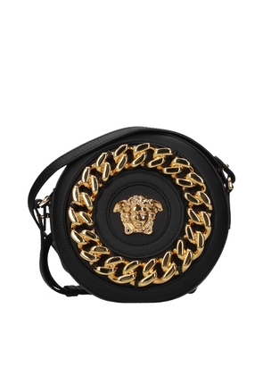 Versace Black Leather Crossbody Bag