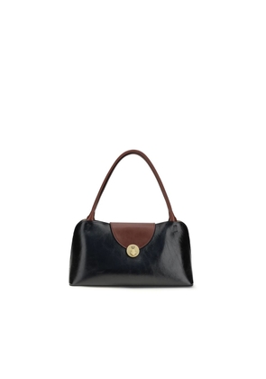 Versace Black Calf Leather Bos Taurus Shoulder Bag