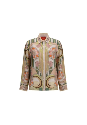 La Double J Multicolor Silk Pattern Shirt - L